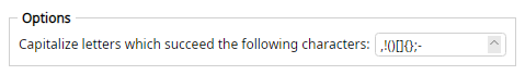 Capitalize After options