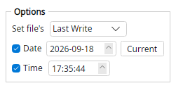 Date/Time Setter options