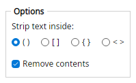 Strip Parentheses options