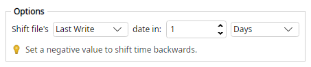 Time Shifter options