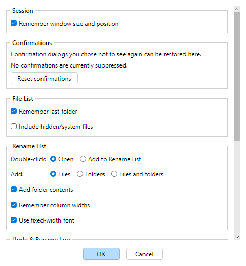 Options (top)