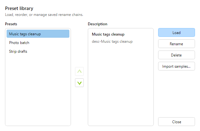 Preset Manager